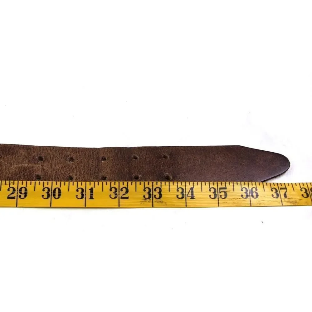 INDIA SADDLE BROWN GENUINE LEATHER 1 1/2